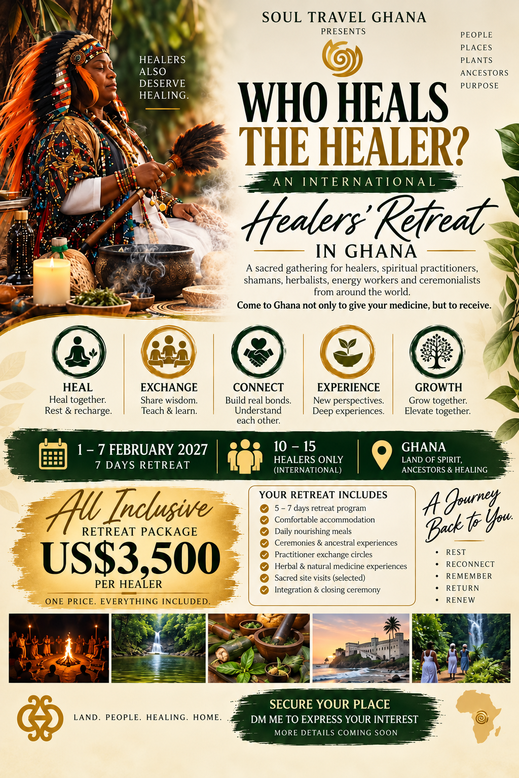 Who Heals the Healer international healers’ retreat in Ghana, 1 to 7 February 2027